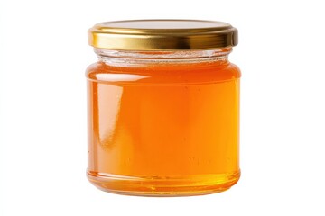 A jar of golden honey, ready to drizzle.