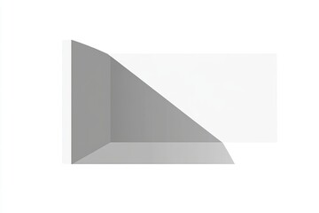Geometric Corner.  A muted gray corner, adjacent to a white plane, forming a triangular shape