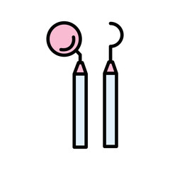 Dental Mirror Vector Icon