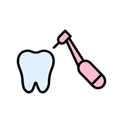 Dental Drill Vector Icon