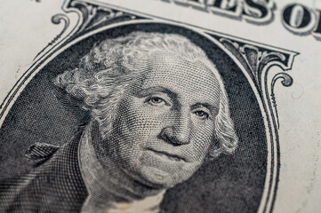 Porträt auf der 1 US Dollar Banknote