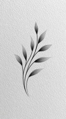 Elegant leaf design on textured paper