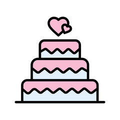 Wedding Cake Vector Icon