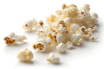 Fresh popcorn kernels snack food white heap pile 