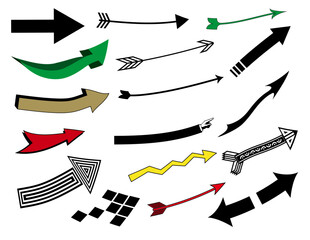  Creative Hand-Drawn Arrow Set – Multicolor Directional Icons
