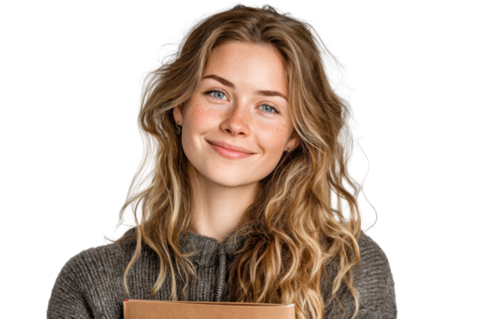 Youthful Student Portrait with Backpack – Transparent Background - Powered by Adobe