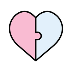 Love Puzzle Vector Icon