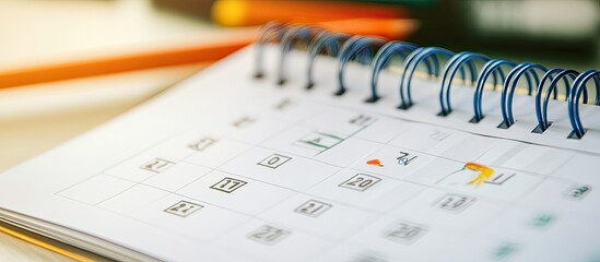 Monthly calendar for scheduling