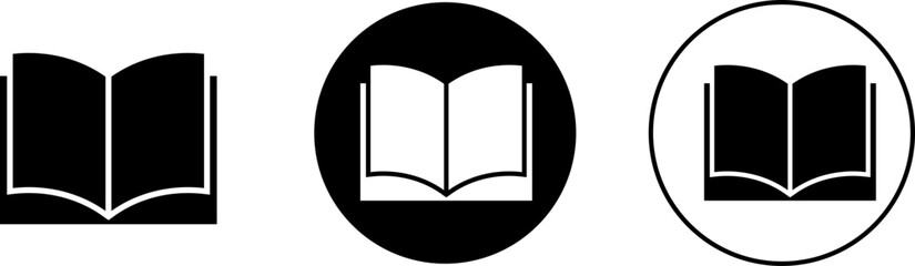 Book icon set. Personal Organizer. education study.   Textbook symbol. journal literature business signs. reading learning language skill sign 
