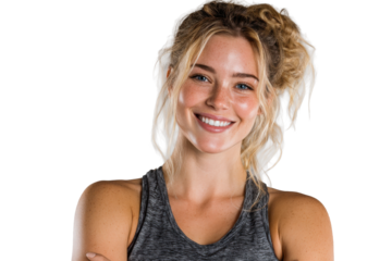Female Personal Trainer in Sportswear – Isolated PNG