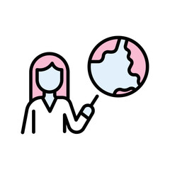 Teacher Globe Vector Icon