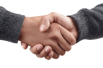 Firm Handshake Between Two Men – Cutout Image