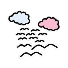 Bird Migration Vector Icon