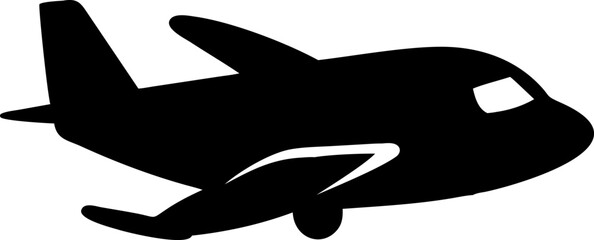 airplane  aircraft  flying transportation  silhoue.eps