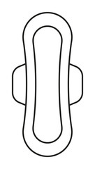 An icon of sanitary pads. A woman's sanitary napkin. A hygienic product. Vector illustration EPS 10