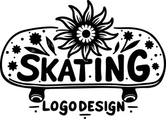 Skateboarder Silhouette Icon – Skating Boy in Action