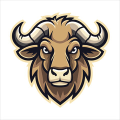 Fototapeta premium Vector buffalo Head Illustration