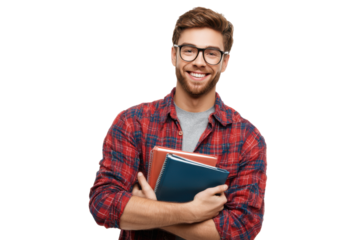 University Student with Positive Expression – PNG Image