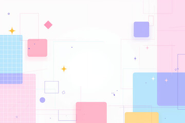 Minimal pastel background with geometric shapes and grid design