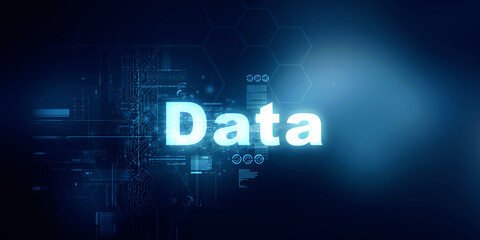 2d illustration Data against white abstract angular design