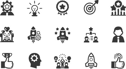 motivation line icon set  vector pictograms of per.eps