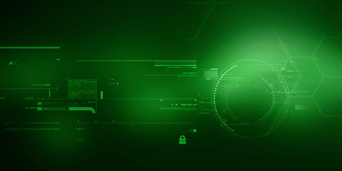 2d illustration Abstract futuristic electronic circuit technology background