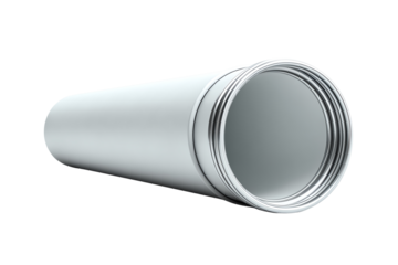 Metal pipe, white isolate background