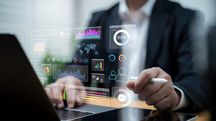 Interactive Digital Analytics with Stylus on Laptop