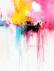 Fototapeta premium Vibrant abstract art with splashes of color and texture