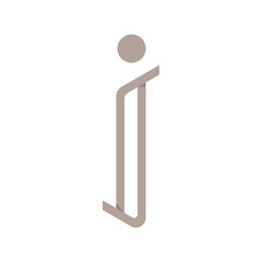 modern stylish of initial I Letter logo design vector graphic concept
