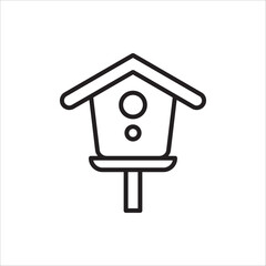 Birdhouses icon. Editable stroke. Vector illustration for Design, Presentation, Website or Apps Elements, Logo. Isolated on white background.