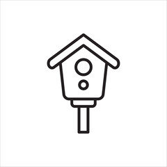 Birdhouses icon. Editable stroke. Vector illustration for Design, Presentation, Website or Apps Elements, Logo. Isolated on white background.
