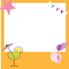 summer polaroid frame