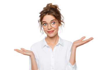 Dedicated Teacher Standing – Transparent Background