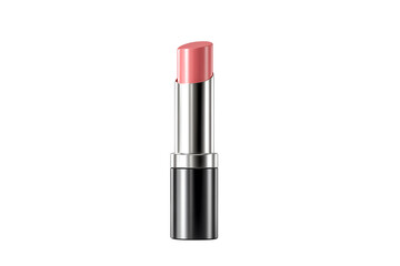 Obraz premium Pink lipstick on white isolated background, perfect for beauty and cosmetic designs.