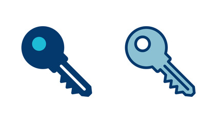 Key icon vector isolated on white background. Key vector icon. Key symbol. security