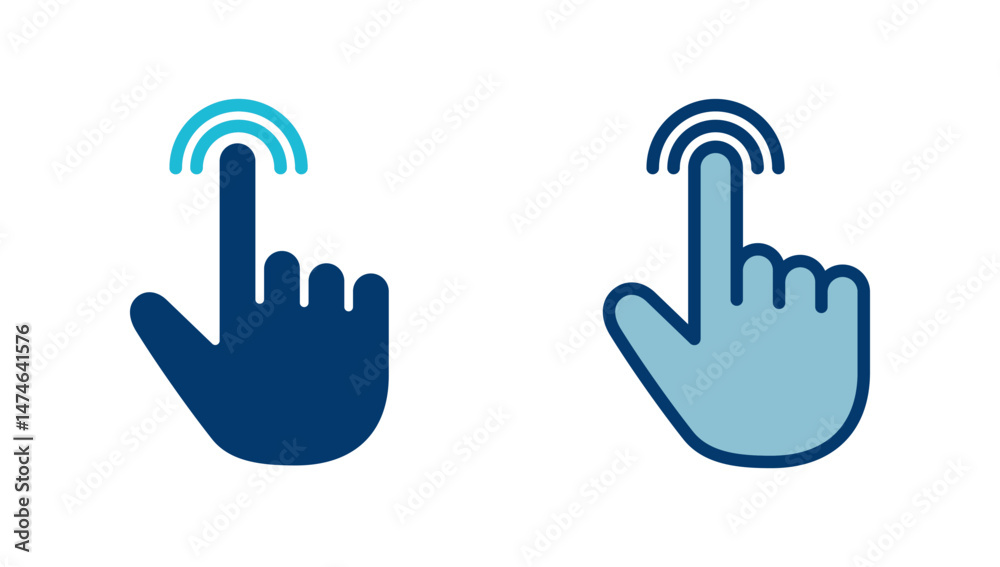 Poster hand click icon vector isolated on white background. pointer icon vector. hand cursor icon vector