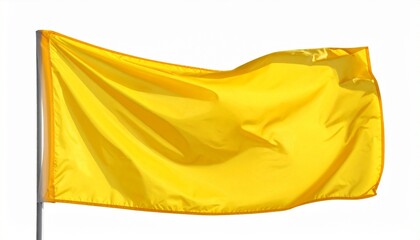 yellow flag isolated on white