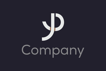 letter jp logo icon vector design template concept