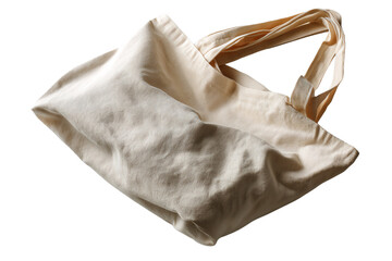 Reusable tote bag on a white isolated background.