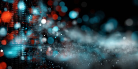 Digital background. Can be used in the description of network abilities, technological processes, digital storages, science, education, etc