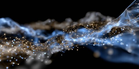 Digital background. Can be used in the description of network abilities, technological processes, digital storages, science, education, etc