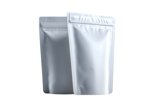 Stand-up pouches, white isolate background