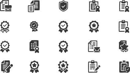 checkmark  approval icon set  vector glyph pictogr.eps