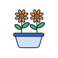 Farm Flower Vector icon
