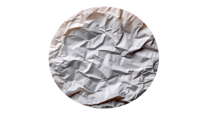 Crumbled Paper Abstract: A detailed overhead shot captures the intricate textures and shadows of a single, crumpled sheet of paper, highlighting the contrast and abstract nature of the material.