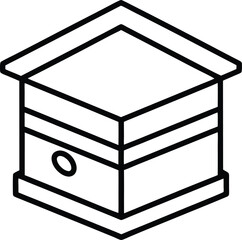 beehive box icon vector illustration