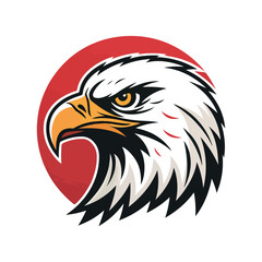 Fototapeta premium American Eagle with sunglasses vector logo for unique and bold design projects. eagle Vector Illustration of Eagle Mascot Logo