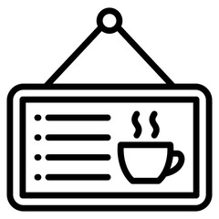 Menu Board  Icon Element For Design