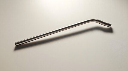 Stainless Steel Straw: Sleek, reusable stainless steel drinking straw, perfect for eco-conscious individuals.  A simple yet elegant design, ideal for everyday use.